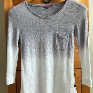 Gray and white ombré top